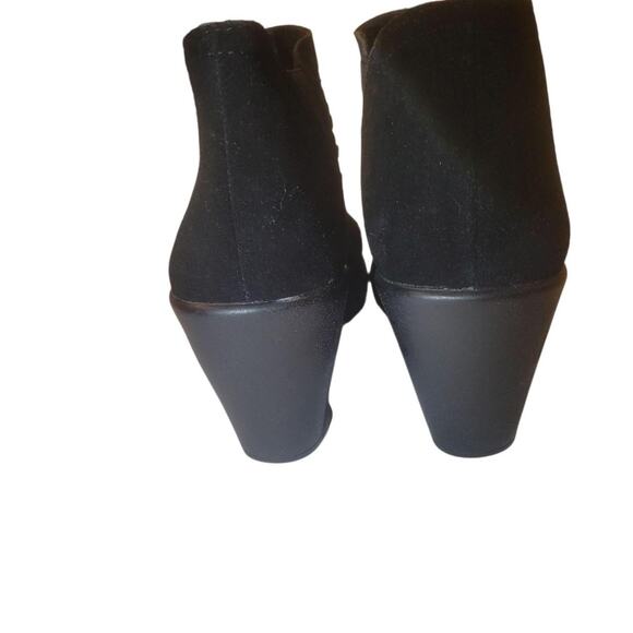 STEVE MADDEN MASSON SZ 8 Chic Black Woven Wedge Ankle Booties - Picture 8 of 8